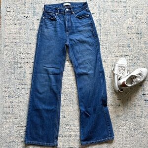 LOFT Dark Blue Wide Leg Jeans